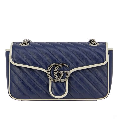 borsa gucci pelle blu|Gucci borse.